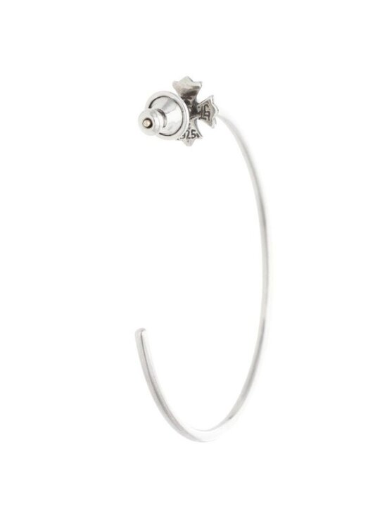 Chrome Hearts Hoop CH Pls CH Plus Silver Earrings